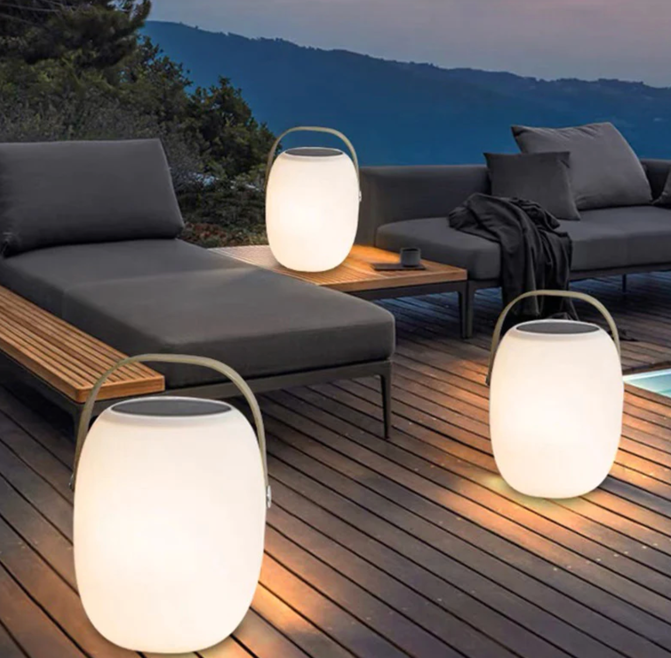 Solar PE Portable Basket LED Outdoor Waterproof Decorative Light - 1 piece