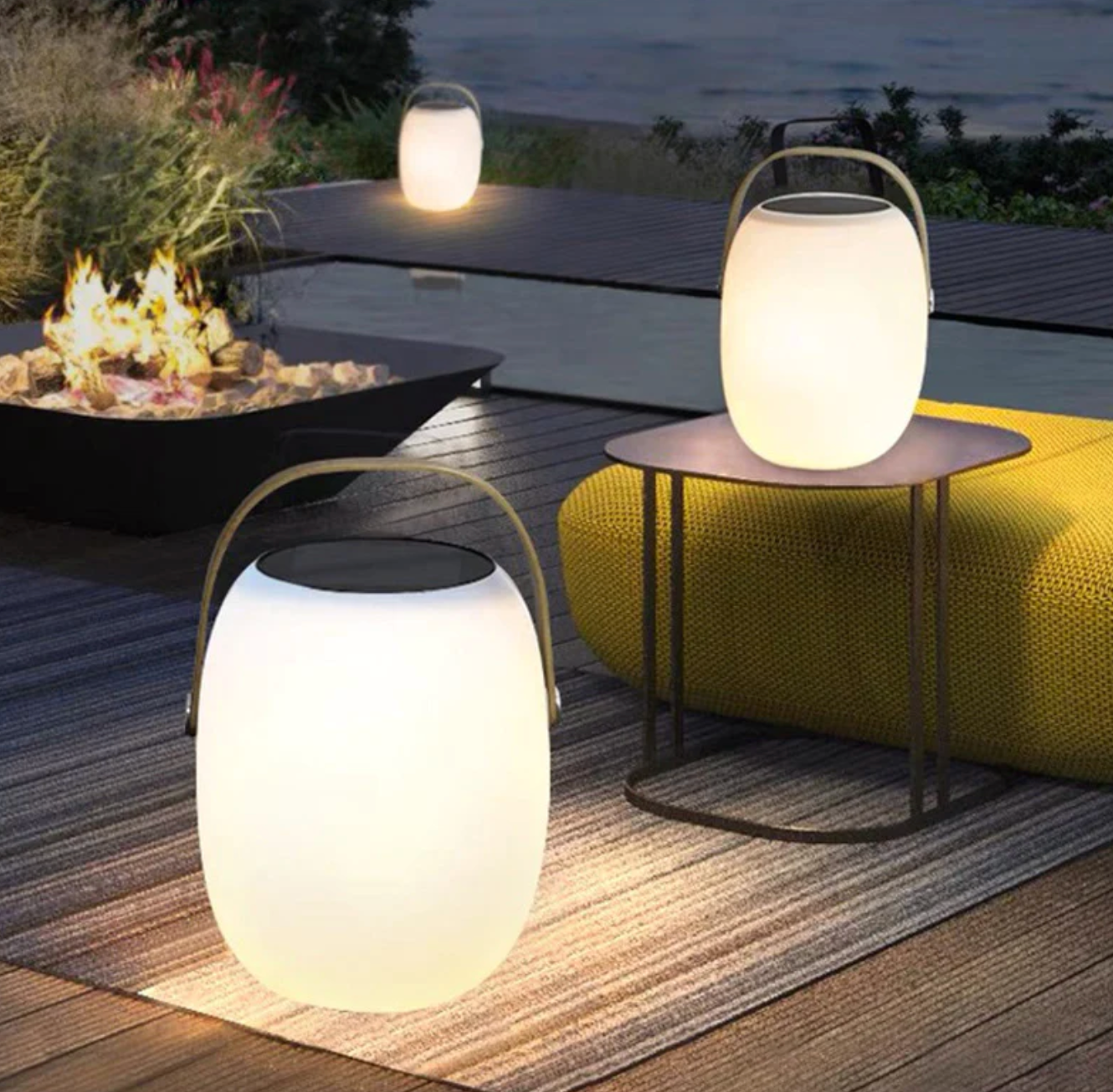 Solar PE Portable Basket LED Outdoor Waterproof Decorative Light - 1 piece